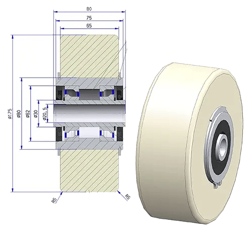 wheels with special sealing against seawater