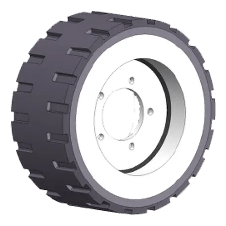 antistatic coating with cross-country tread