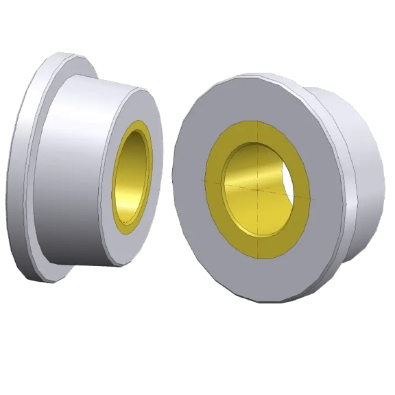 flanged wheels with bronze bushes