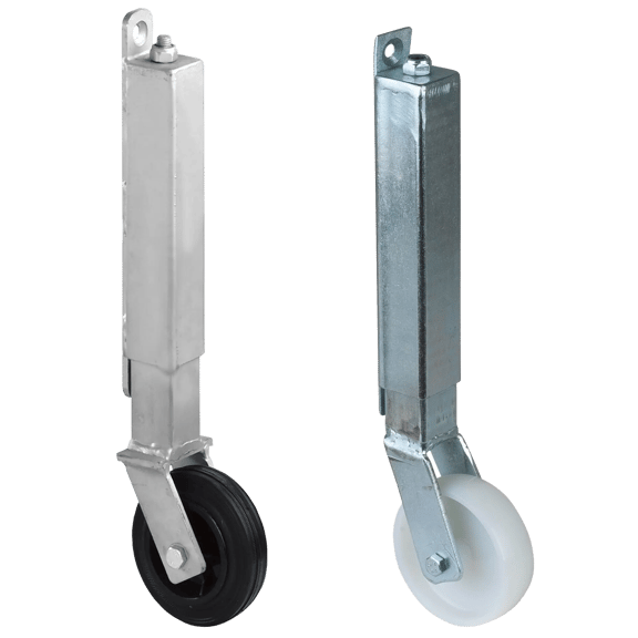 spring-mounted door rollers